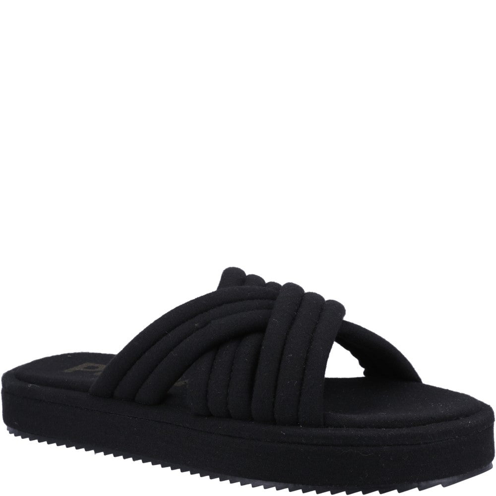 Sandal Ladies Summer Black Hush Puppies Sienna Slide