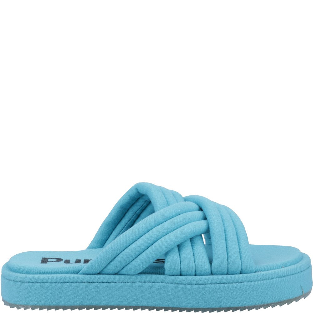 Sandal Ladies Summer Turquoise Hush Puppies Sienna Slide