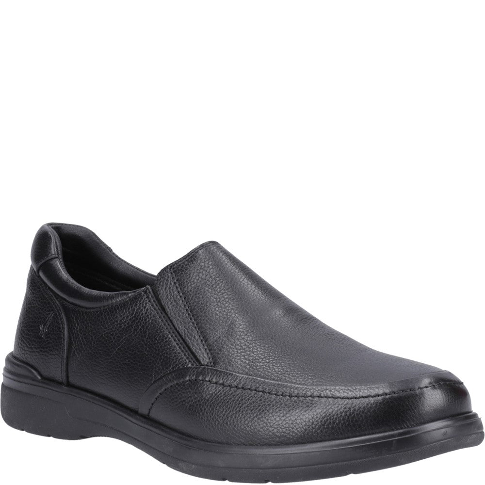 Mens Classic Slip On Shoes Black Hush Puppies Matthew Slip On Shoe