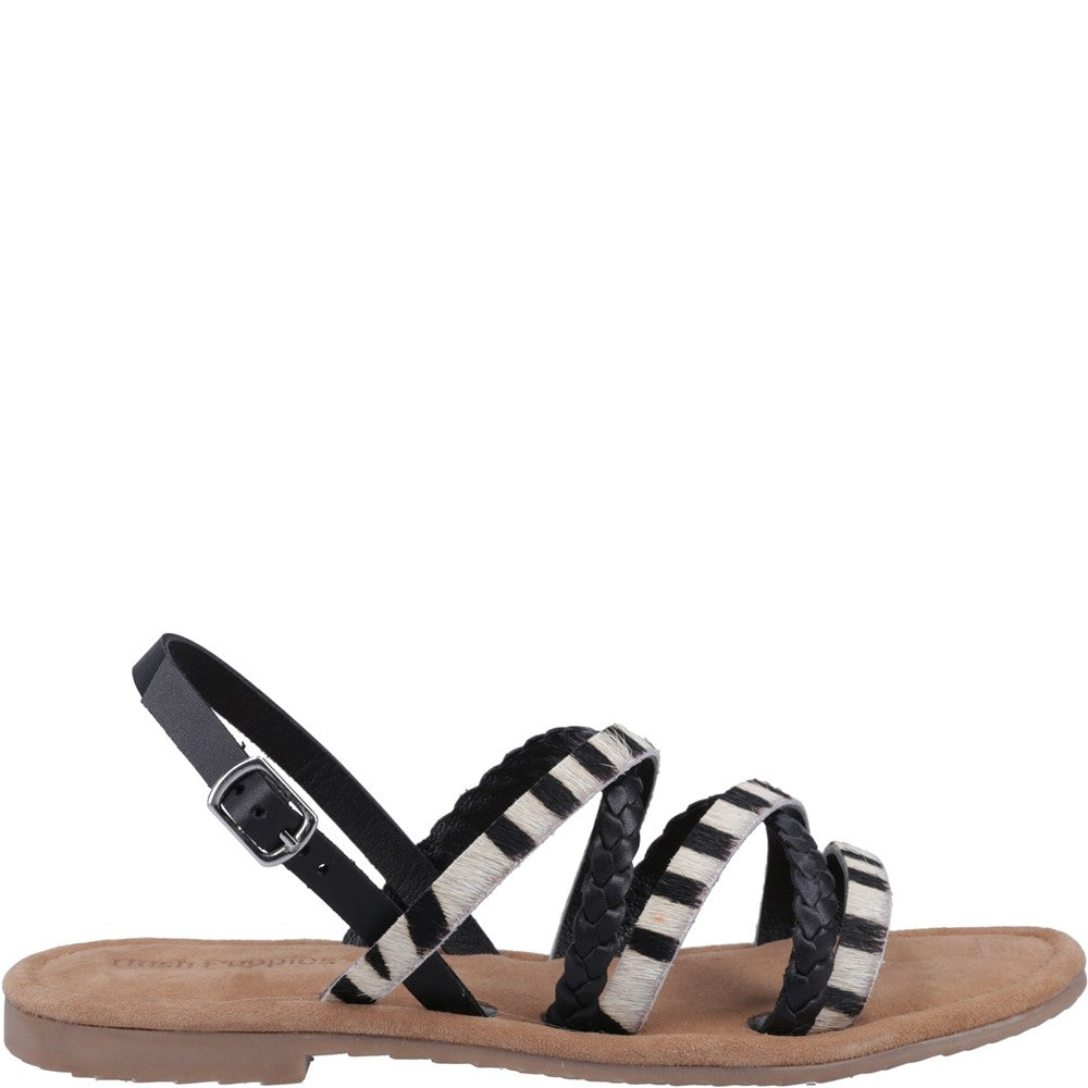 Sandal Ladies Summer Black Hush Puppies Amanda Strappy Sandal