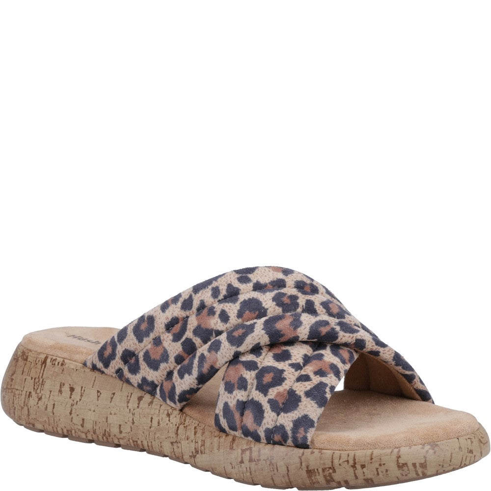 Sandal Ladies Summer Leopard Hush Puppies Sarah Slide