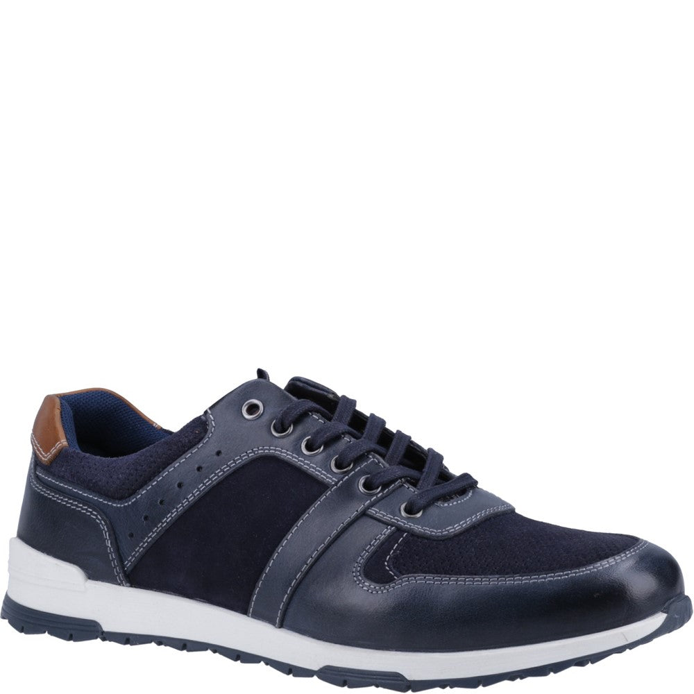Mens Sports Navy Hush Puppies Christopher Trainer