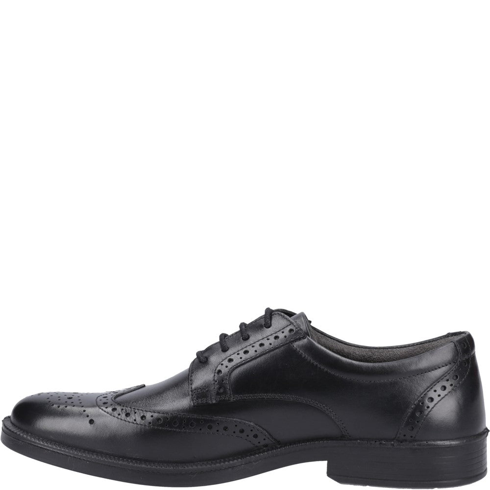 Mens Formal Lace Up Shoes Black Hush Puppies Nolan Brogue