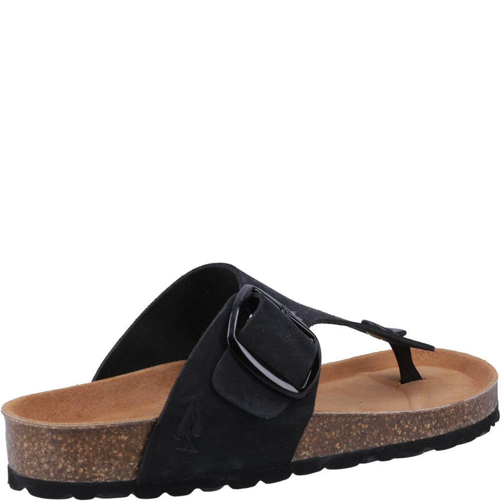 Sandal Ladies Summer Black Hush Puppies Billie Toepost Sandal