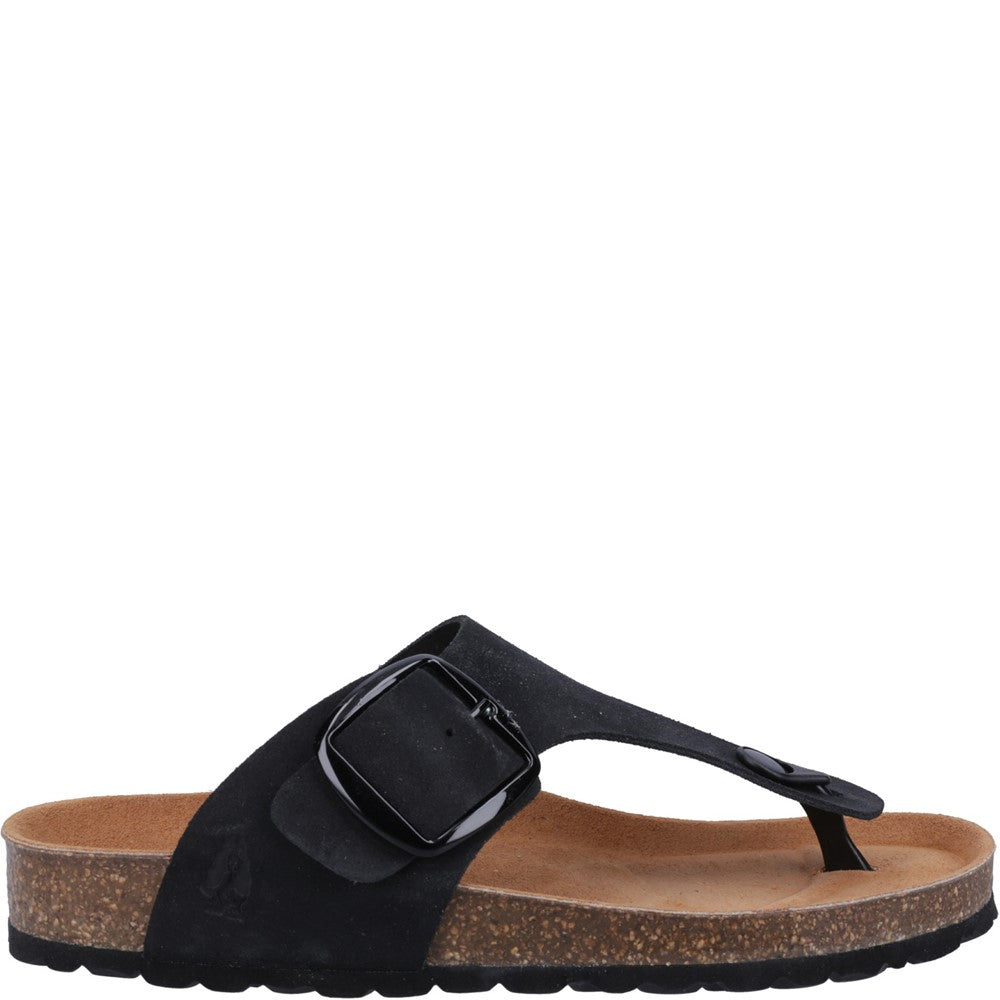 Sandal Ladies Summer Black Hush Puppies Billie Toepost Sandal