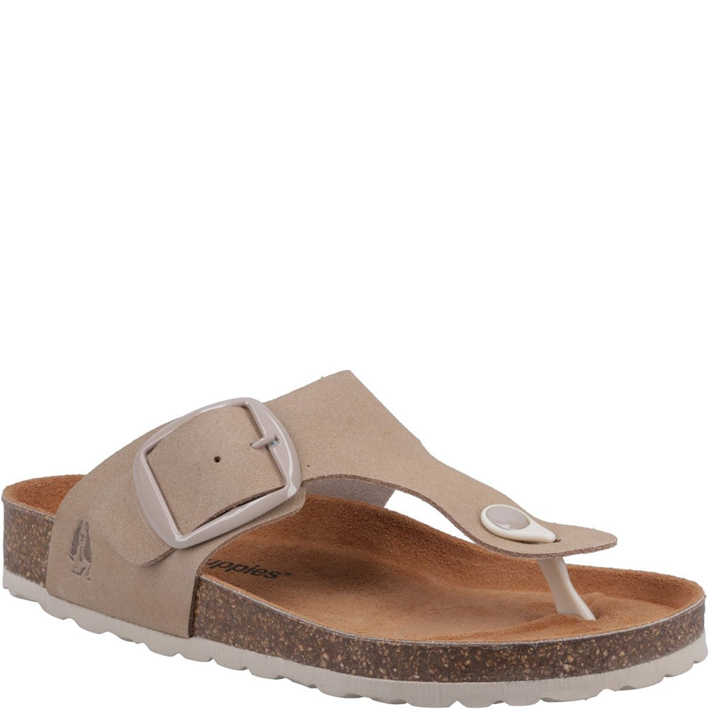 Sandal Ladies Summer Taupe Hush Puppies Billie Toepost Sandal