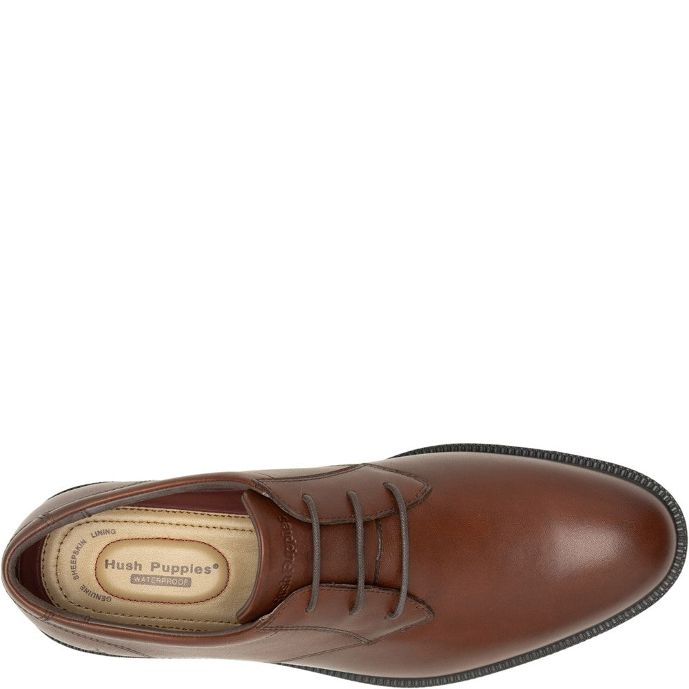 Mens Formal Lace Up Shoes Brown Hush Puppies Banker Shoe