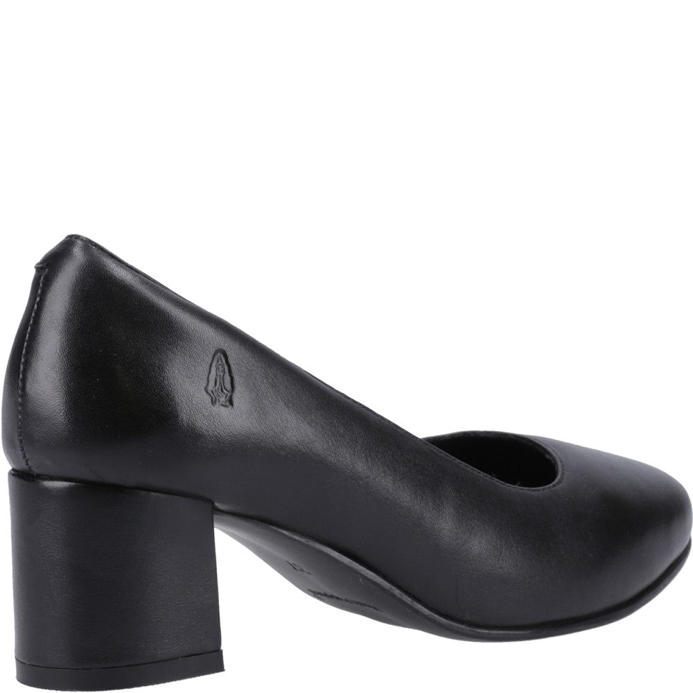 Court Ladies Shoes Black Hush Puppies Anna Wide Court Shoe