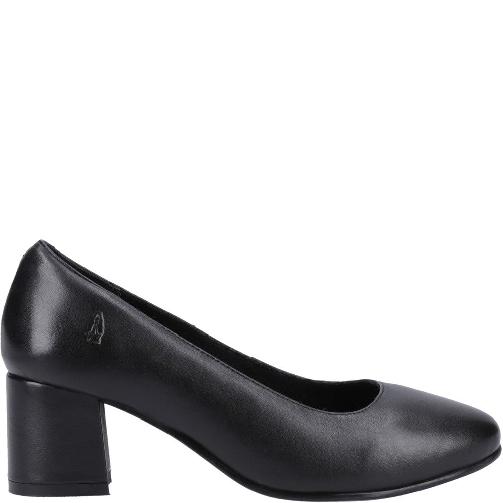 Court Ladies Shoes Black Hush Puppies Anna Wide Court Shoe
