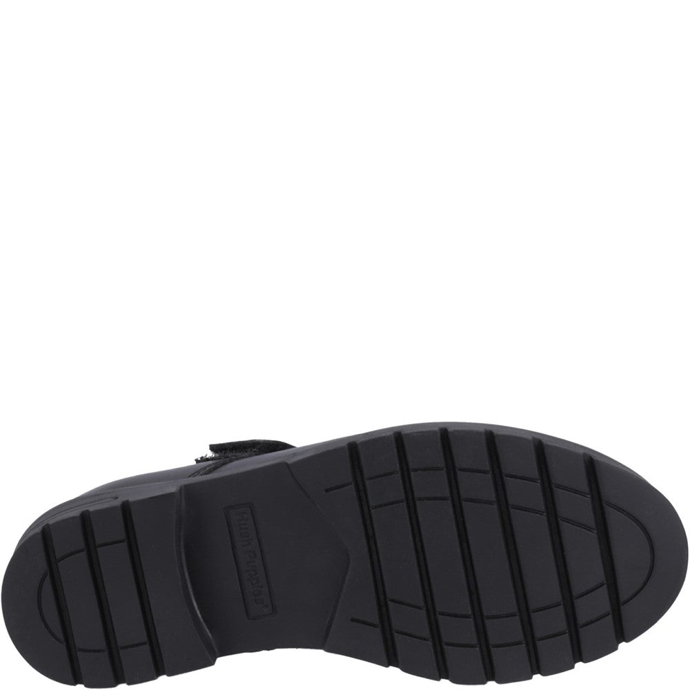 Girls BTS FLFR Black Hush Puppies Sabrina Junior Shoe