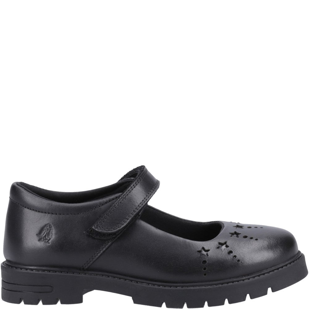Girls BTS FLFR Black Hush Puppies Sabrina Junior Shoe