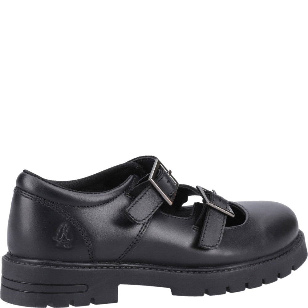 Girls BTS FLFR Black Hush Puppies Ella Junior Shoe