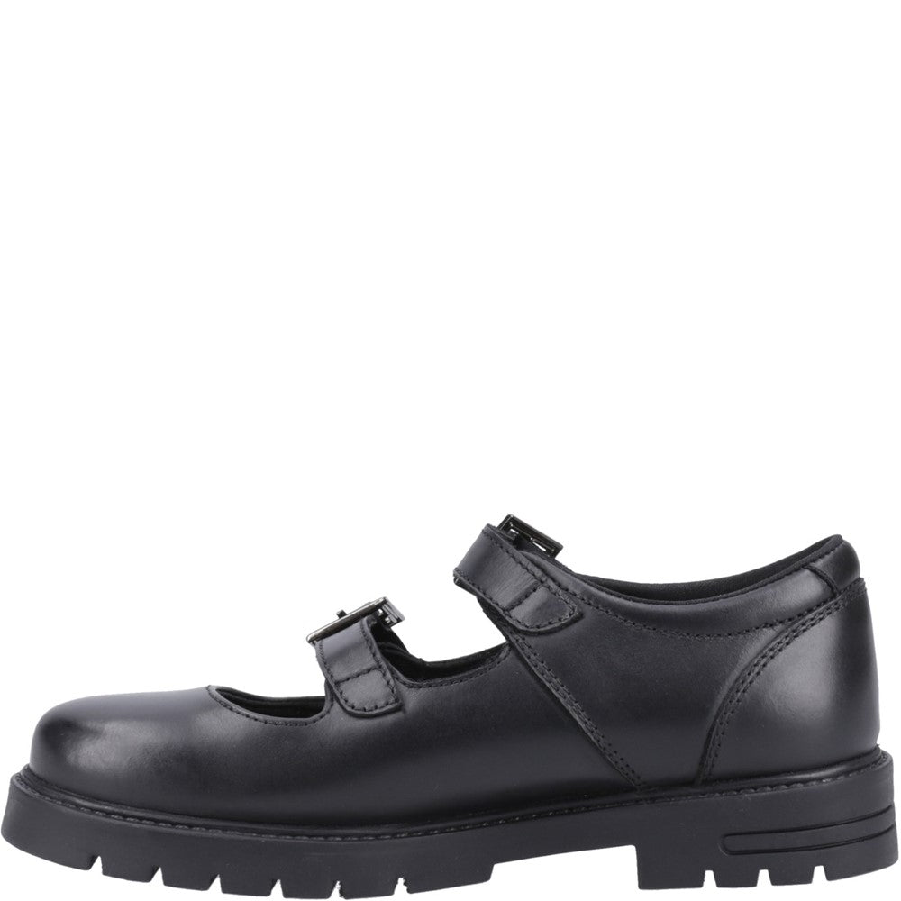 Girls BTS FLFR Black Hush Puppies Ella Junior Shoe
