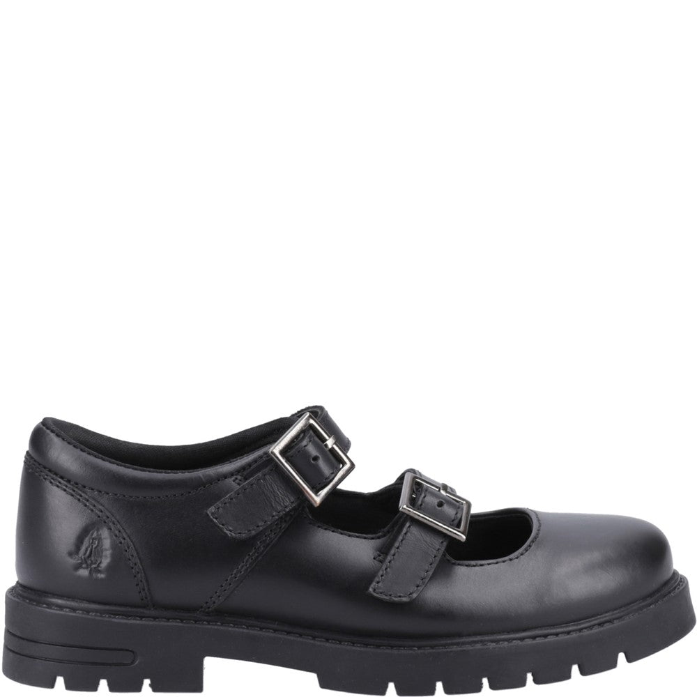 Girls BTS FLFR Black Hush Puppies Ella Junior Shoe
