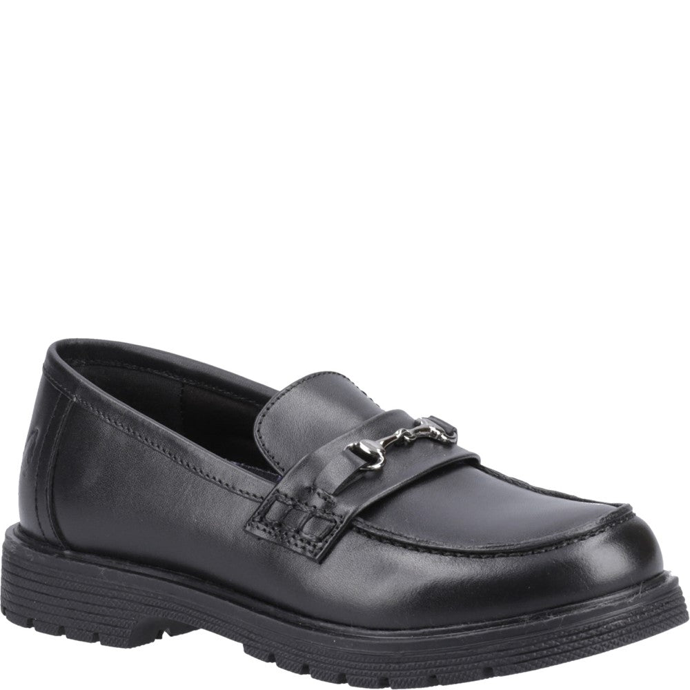 Girls BTS FLFR Black Hush Puppies Lydia Senior Shoe