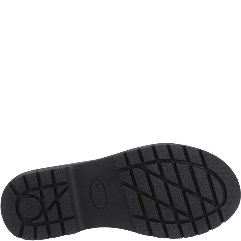 Girls BTS FLFR Black Hush Puppies Lydia Senior Shoe