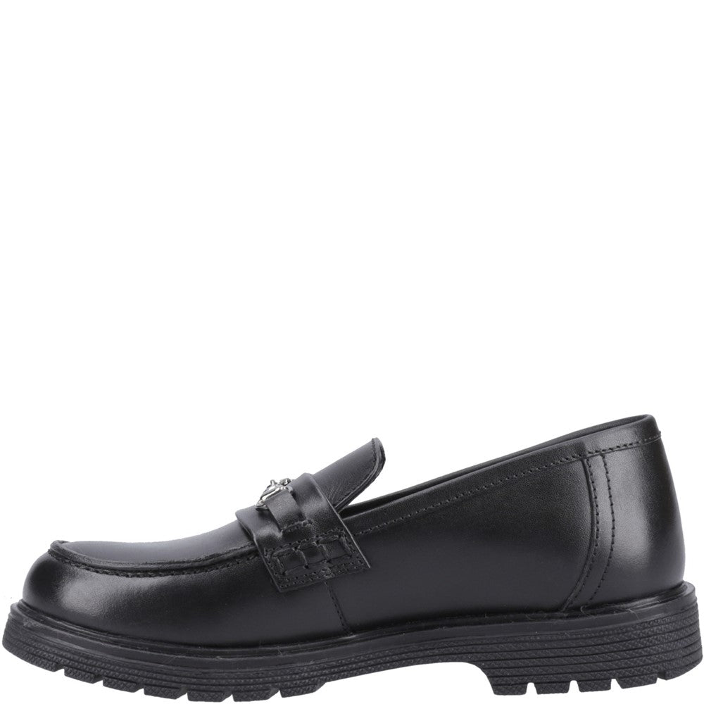 Girls BTS FLFR Black Hush Puppies Lydia Senior Shoe