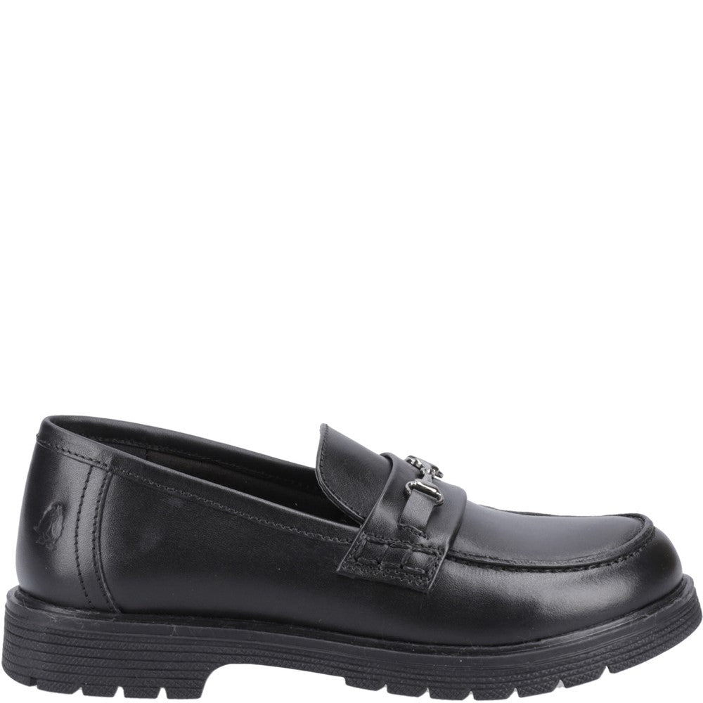 Girls BTS FLFR Black Hush Puppies Lydia Senior Shoe