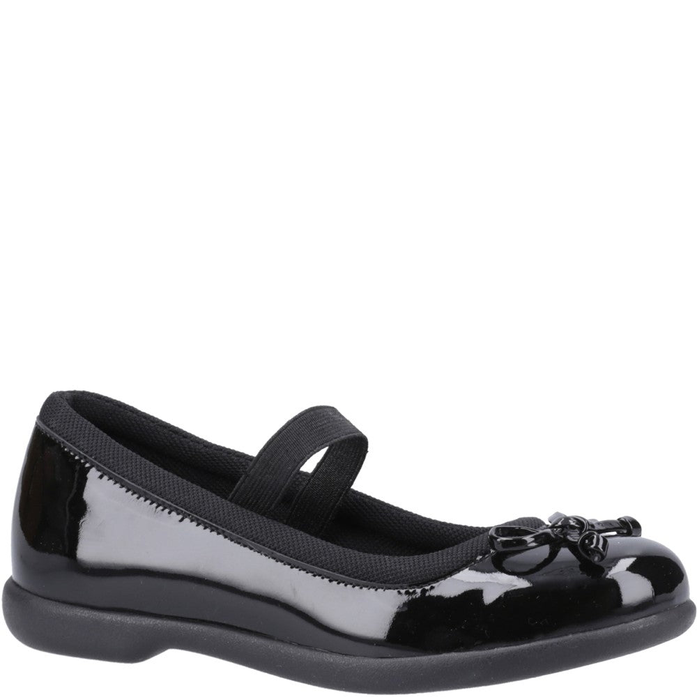 Girls BTS Black Hush Puppies Betty Patent Junior Shoe