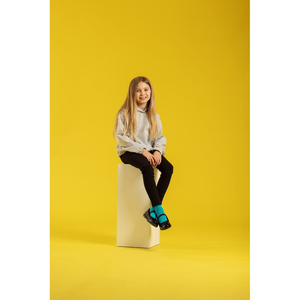 Girls BTS Black Hush Puppies Betty Patent Junior Shoe