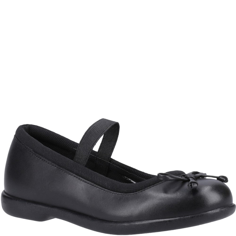 Girls BTS Black Hush Puppies Betty Junior Shoe