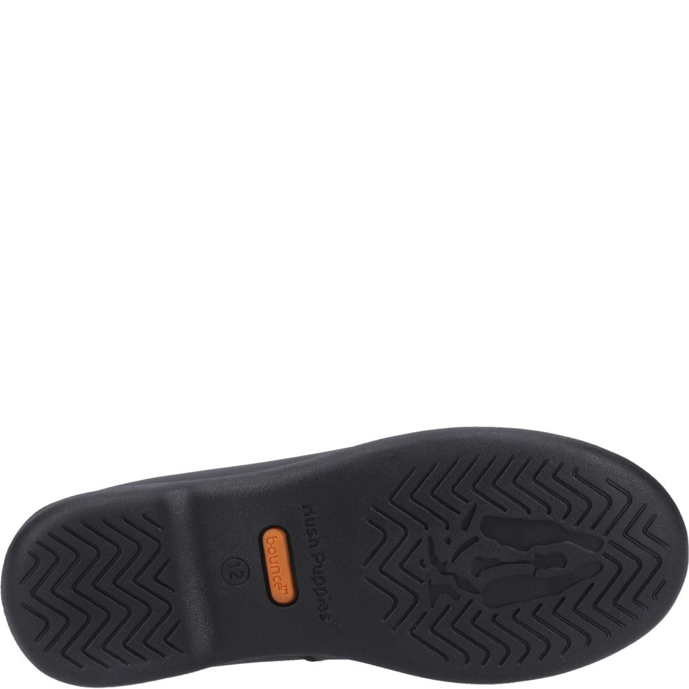 Girls BTS Black Hush Puppies Betty Junior Shoe