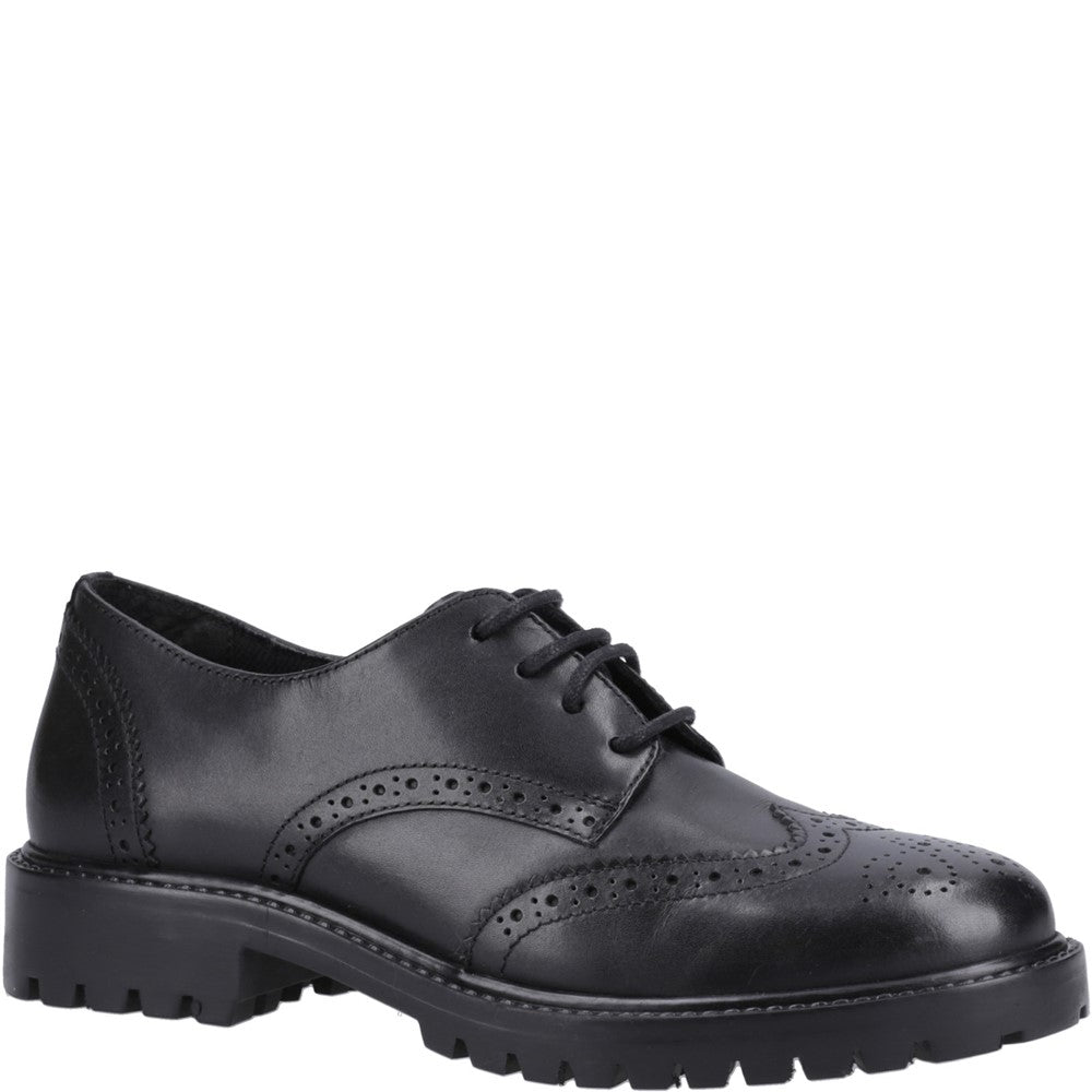 Girls BTS Black Hush Puppies Athena Junior Shoe