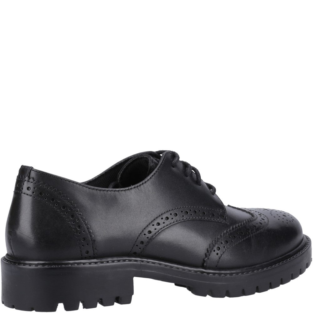 Girls BTS Black Hush Puppies Athena Junior Shoe