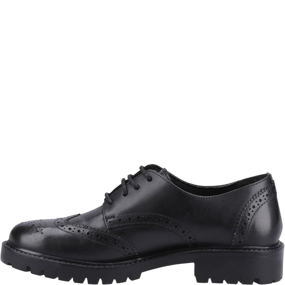 Girls BTS Black Hush Puppies Athena Junior Shoe