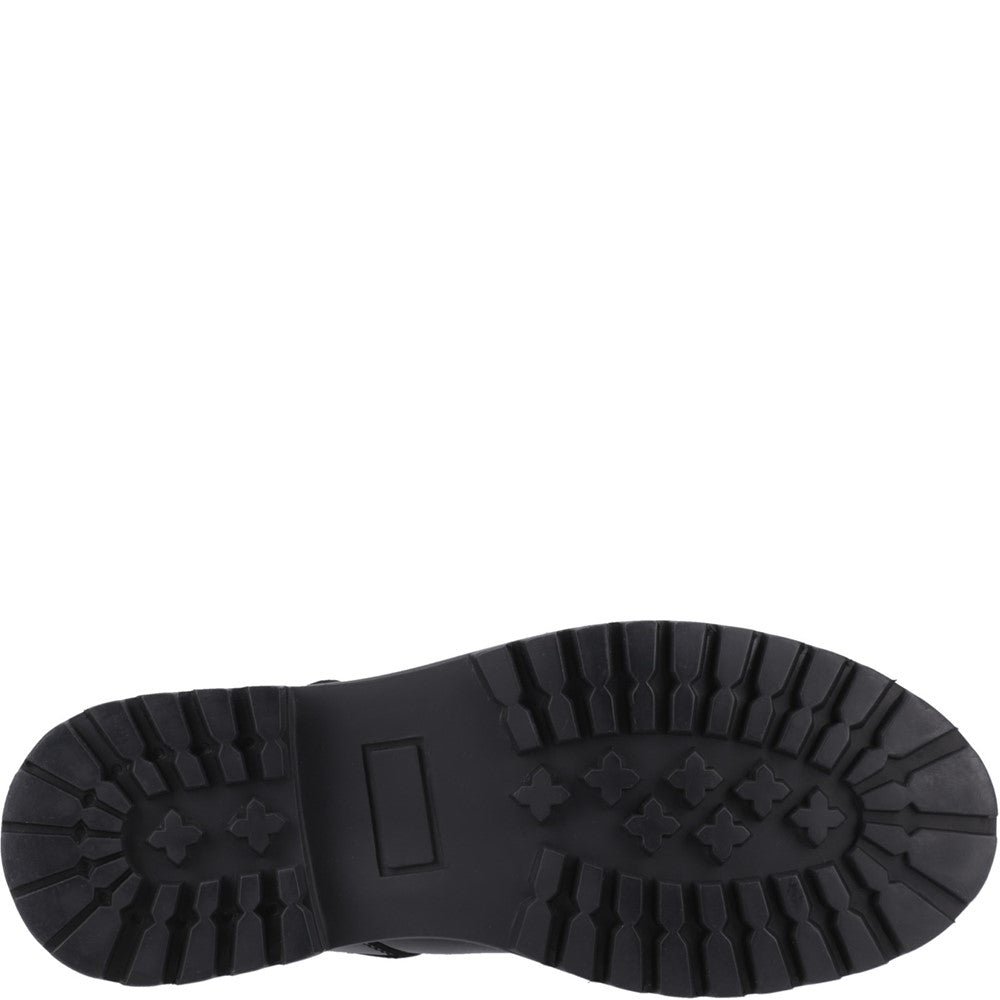 Girls BTS Black Patent Hush Puppies Aurora Patent Senior Shoe