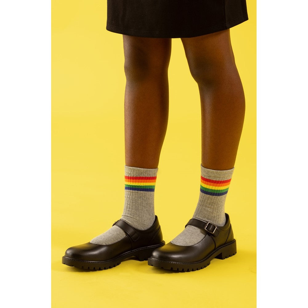 Girls BTS Black/Black Hush Puppies Aurora Senior Shoe
