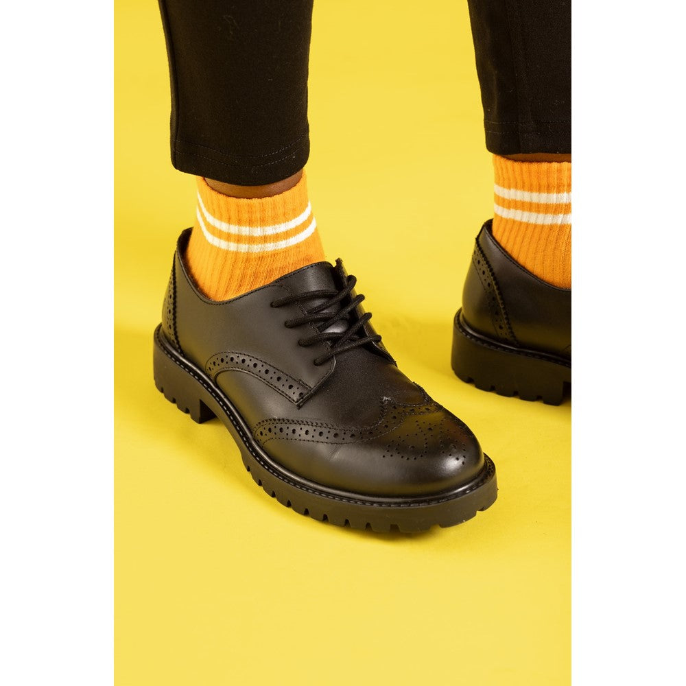 Girls BTS Black Hush Puppies Athena Senior Shoe