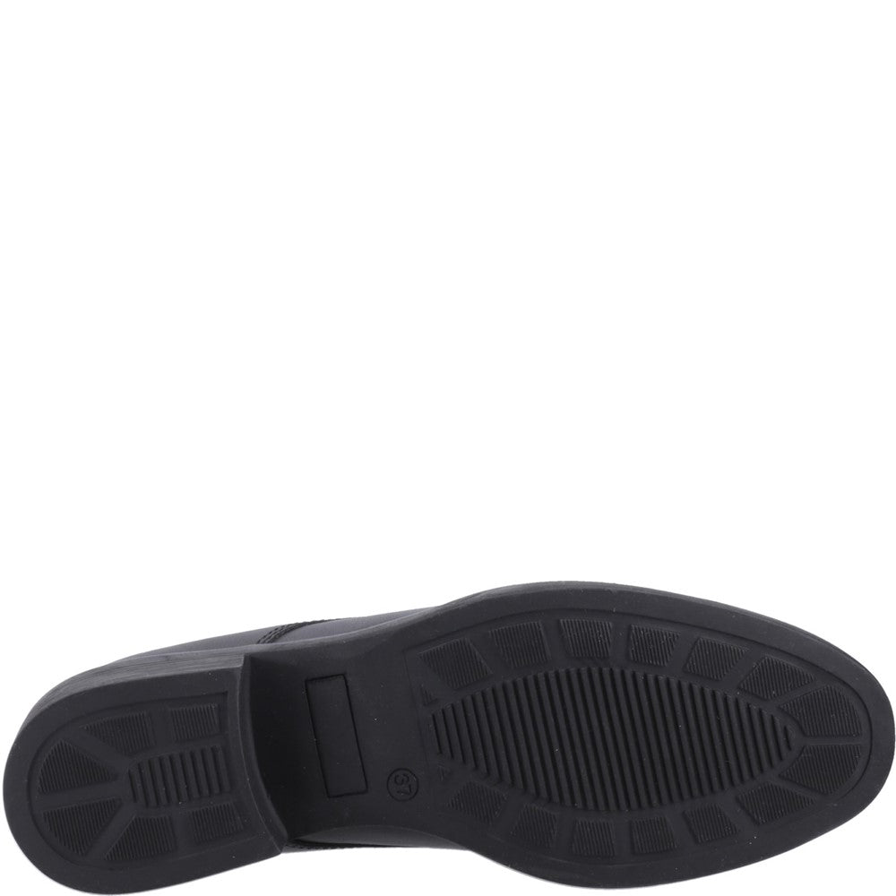 Girls BTS Black Hush Puppies Anastasia Senior Shoe