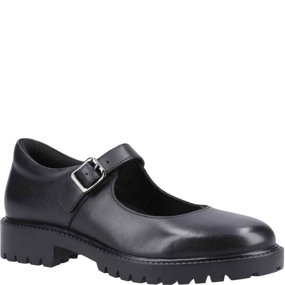 Girls BTS Black Hush Puppies Aurora Senior Shoe