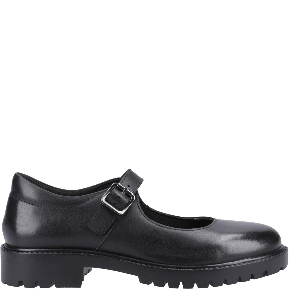 Girls BTS Black Hush Puppies Aurora Senior Shoe