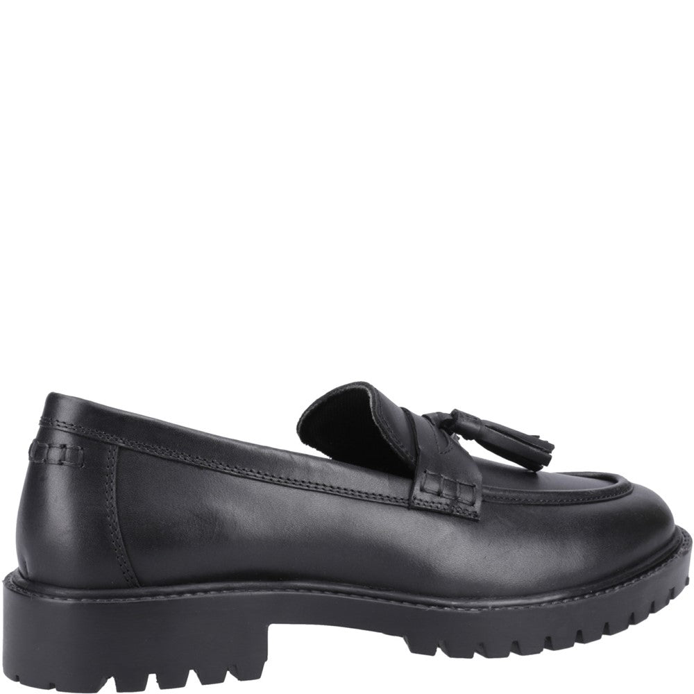 Girls BTS Black Hush Puppies Abigail Senior Shoe