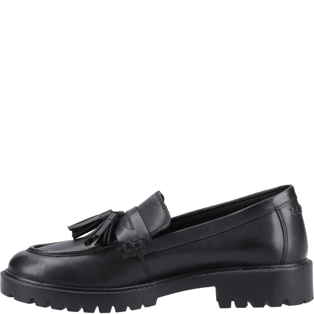 Girls BTS Black Hush Puppies Abigail Senior Shoe