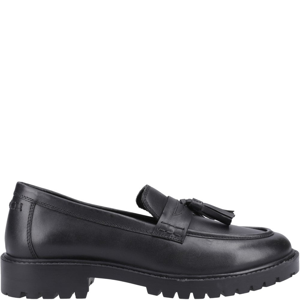 Girls BTS Black Hush Puppies Abigail Senior Shoe