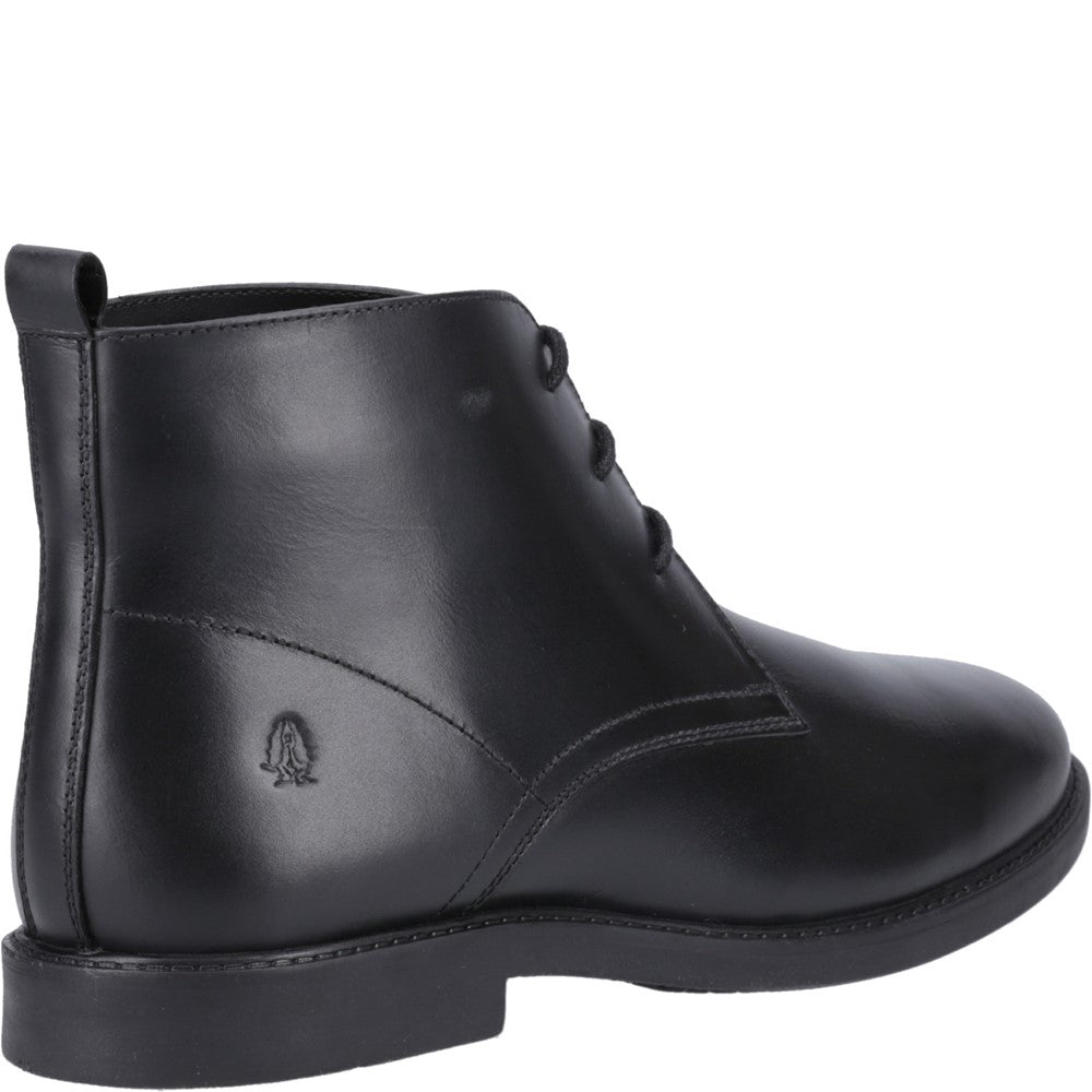 Boys BTS FLFR Black Hush Puppies Tate Senior Shoe