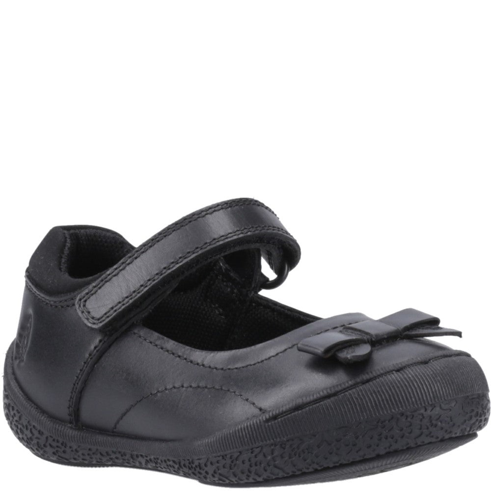 Girls BTS Black Hush Puppies Martha Inf Shoe