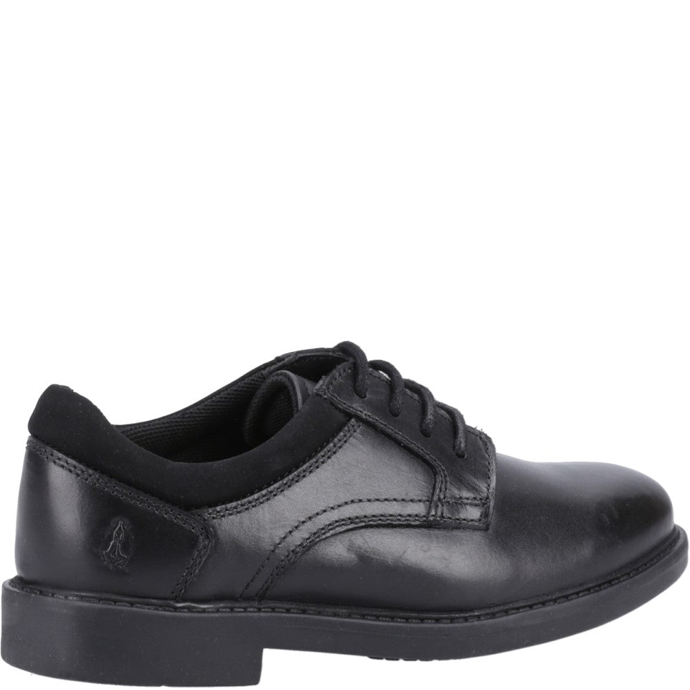 Boys BTS Black Lace Up Hush Puppies Tommy Senior Shoe