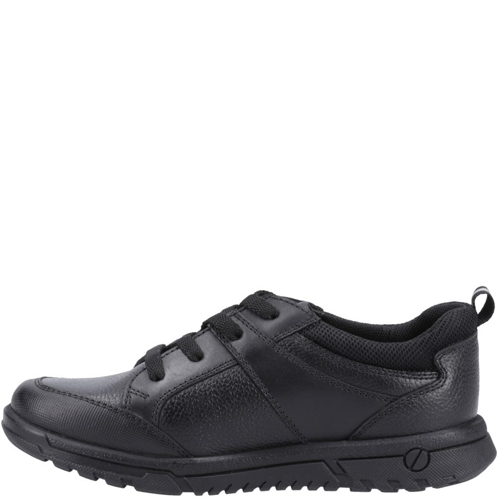 Boys BTS Black Hush Puppies Steven Senior Shoe
