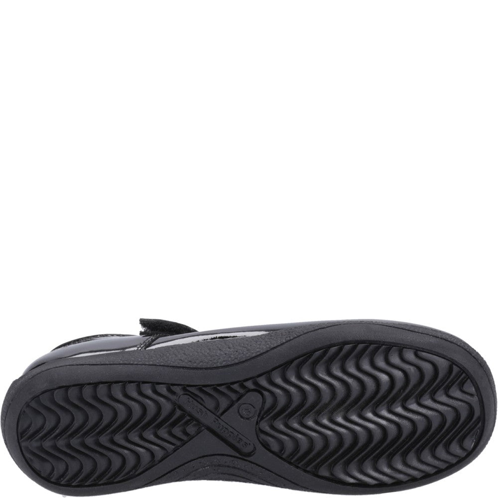 Girls BTS Black Hush Puppies Christina Patent Junior Shoe