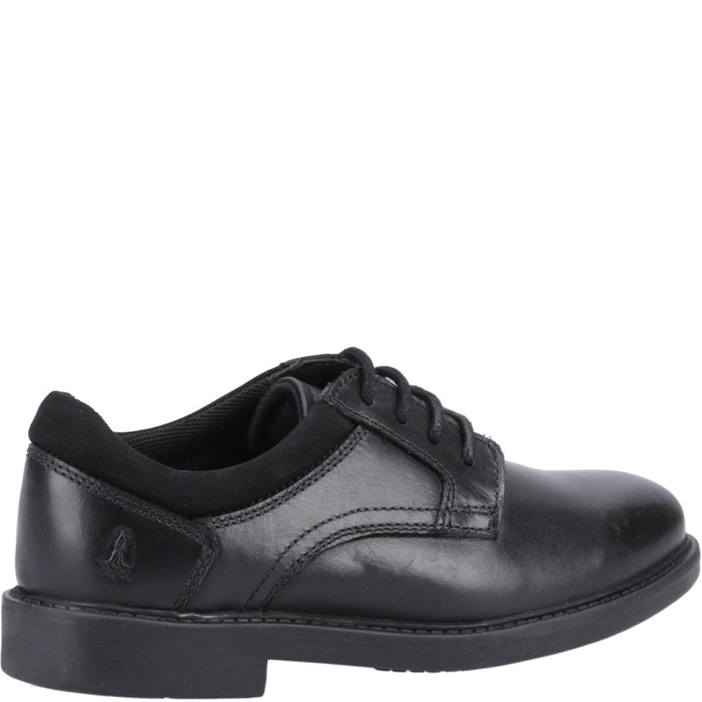 Boys BTS Black Hush Puppies Tommy Junior Shoe