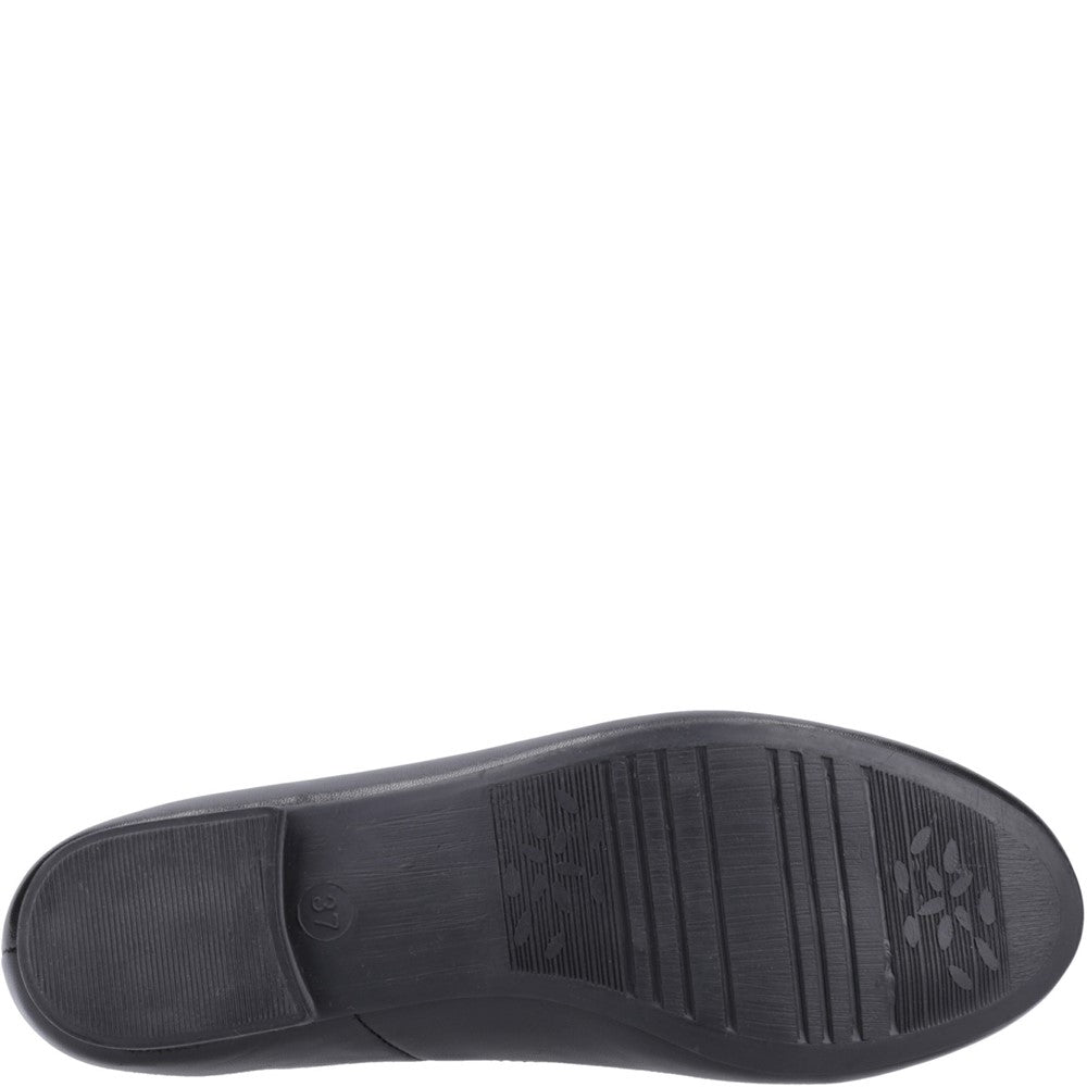 Girls BTS Black Ballet Hush Puppies Evie Senior Shoe