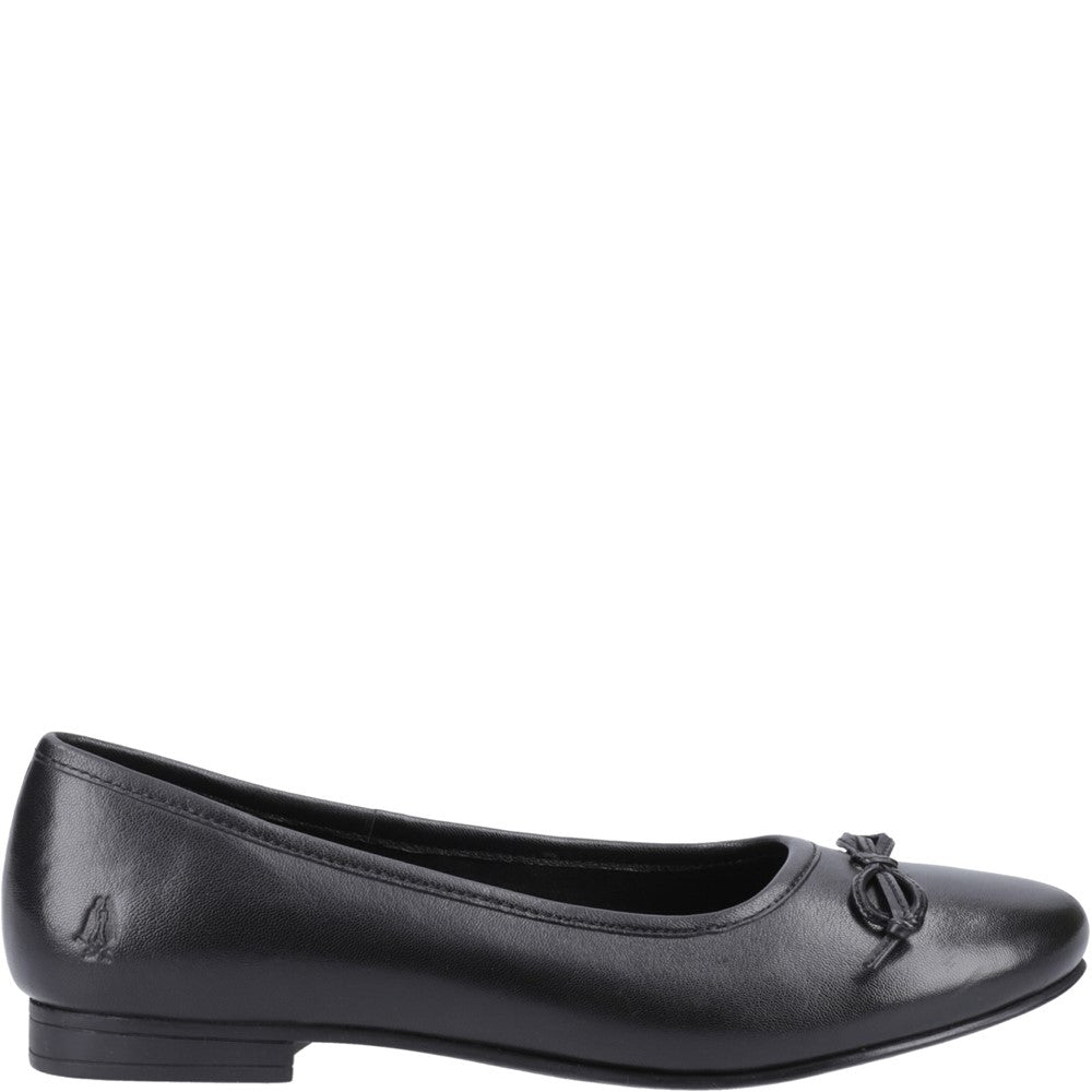 Girls BTS Black Ballet Hush Puppies Evie Senior Shoe