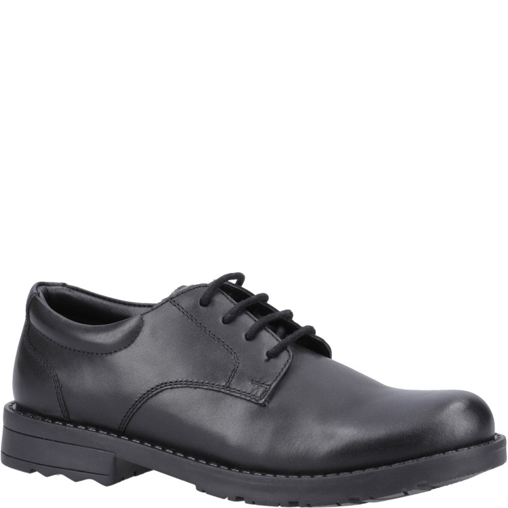 Boys BTS Black Hush Puppies Bruno Senior Shoe