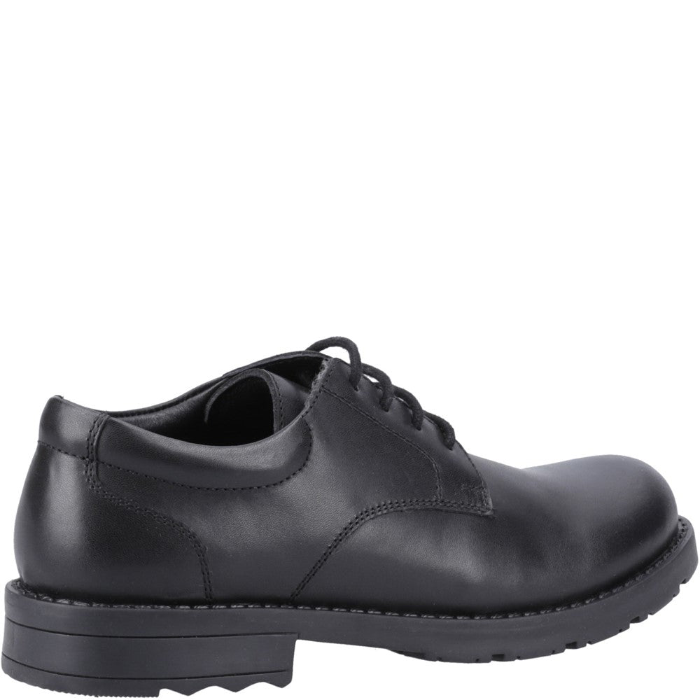 Boys BTS Black Hush Puppies Bruno Senior Shoe