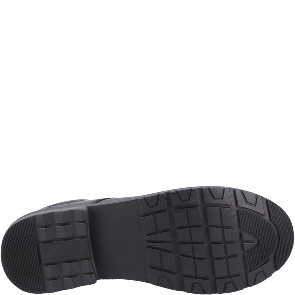 Boys BTS Black Hush Puppies Bruno Junior Shoe