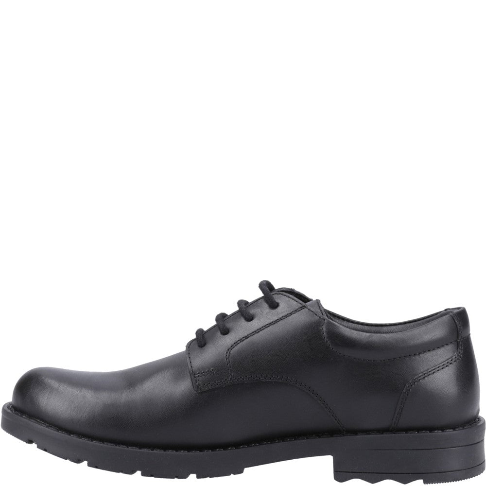 Boys BTS Black Hush Puppies Bruno Junior Shoe